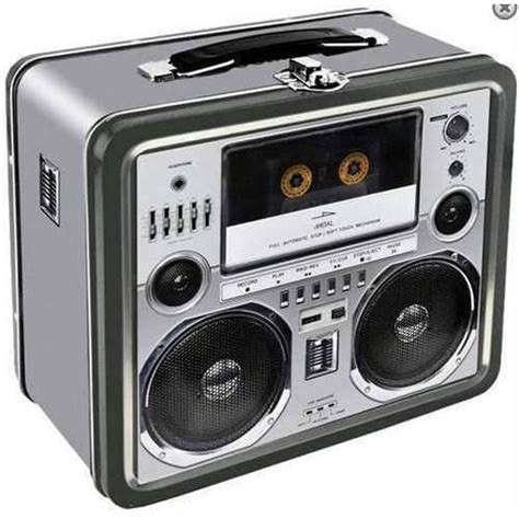 metal lunch box cassette|Amazon.com: Glaphy Music Cassette Retro Lunch Box for Men .